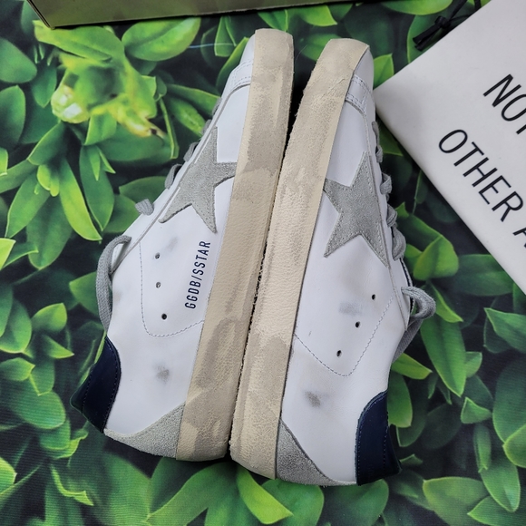 NIB Golden Goose Super-Star White Distressed Leather Low Top Sneakers size 38 - Picture 3 of 16
